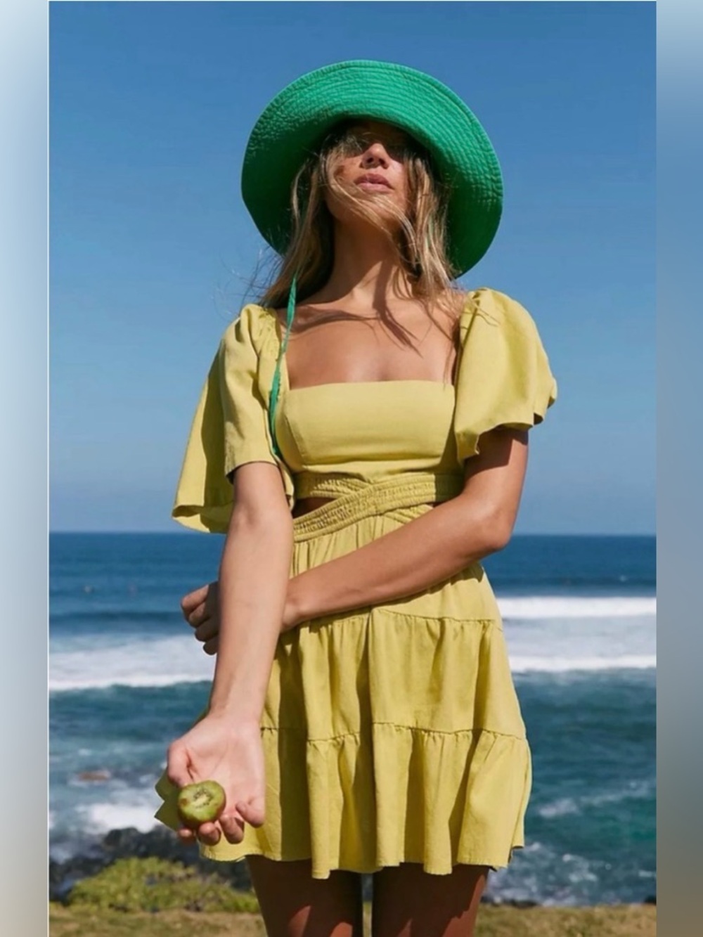 Free people cross of sunlight mini dress